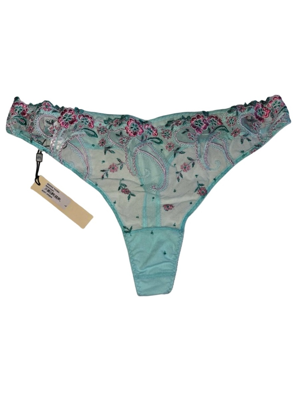 Cosabella Sanika Thong in the colorway Addy Green, Size Large NWT